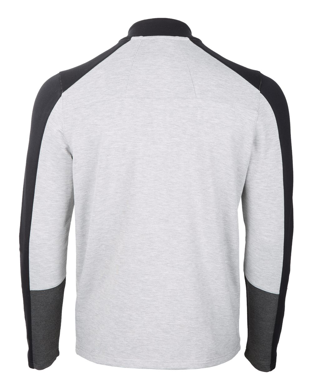 Front View of Oxford/ Black/ Charcoal Heather Perfect Quarter-Zip Pullover - BM5203