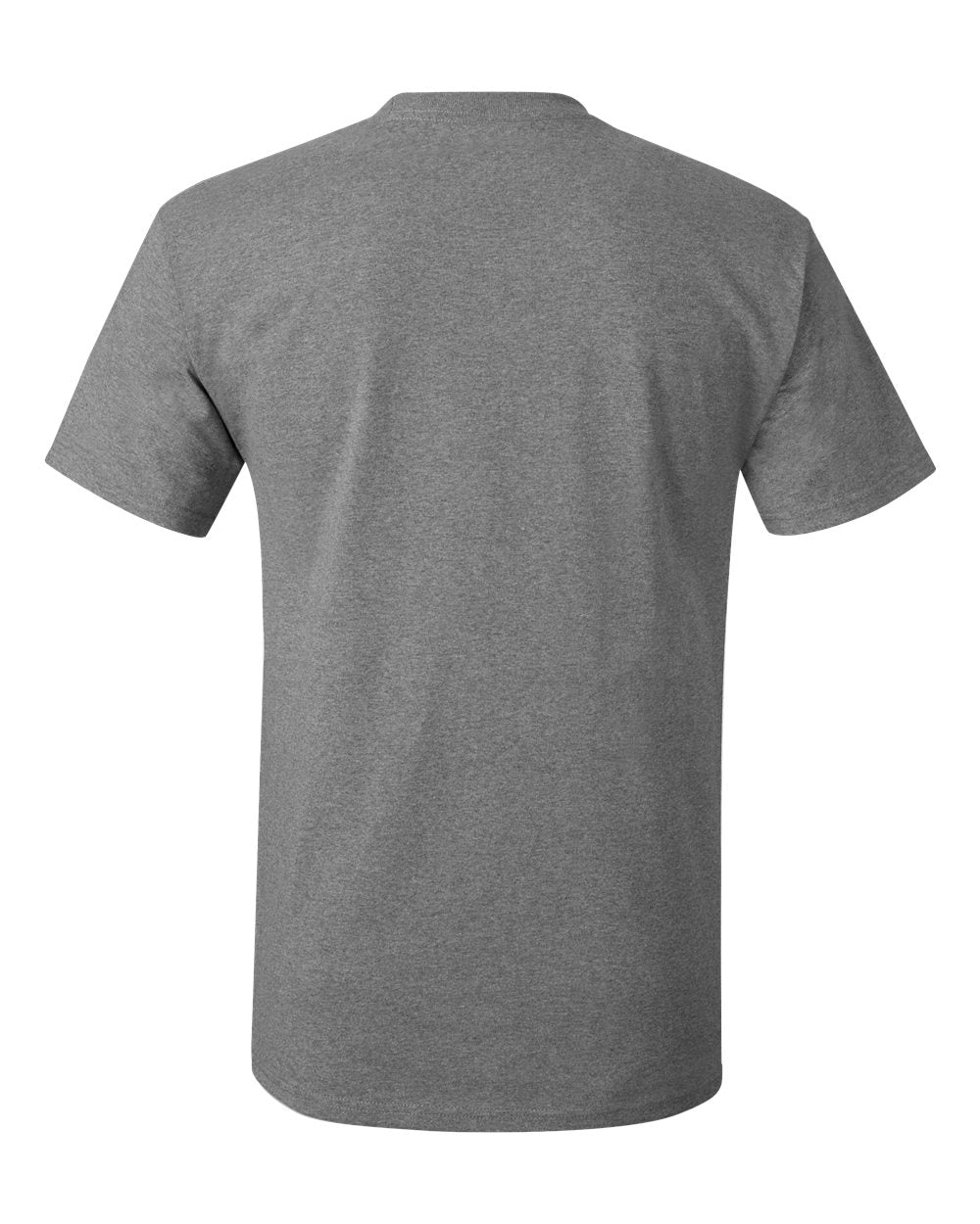 Rear View of Oxford Grey Authentic T-Shirt - 5250