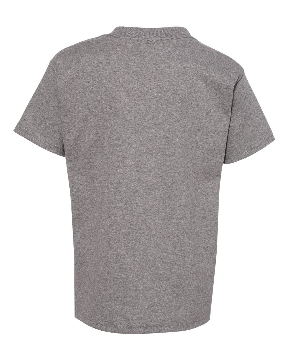 Front View of Oxford Grey Authentic Youth T-Shirt - 5450