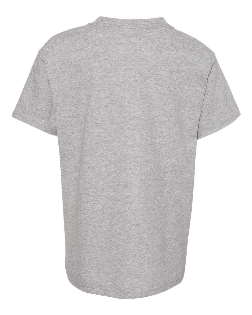 Front View of Oxford Grey Essential-T Youth T-Shirt - 5480