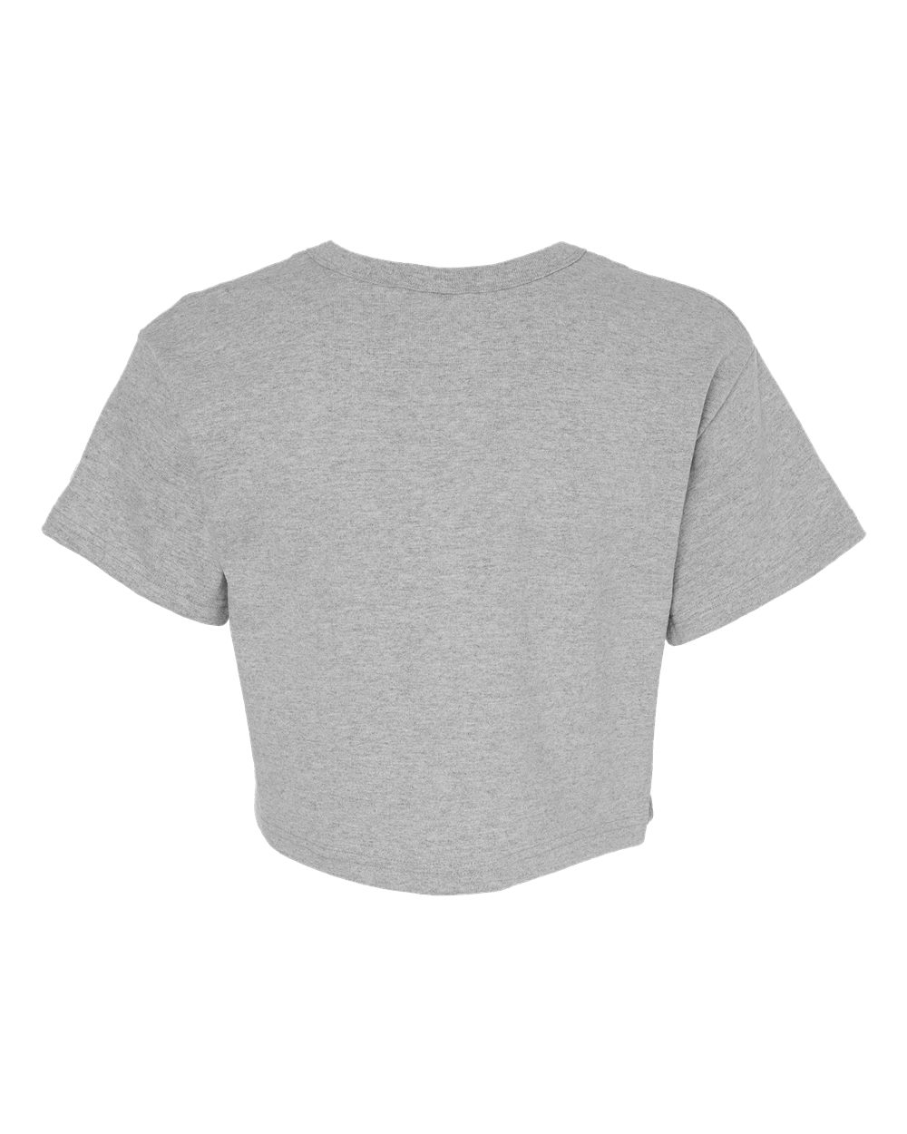 Front View of Oxford Grey Women's Heritage Jersey Crop T-Shirt - T453W