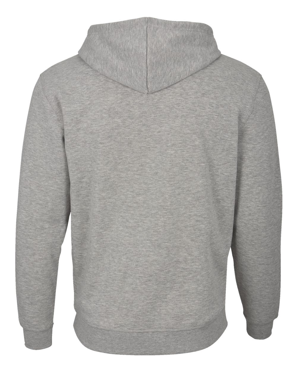 Front View of Oxford Heather Fleece Hooded Pullover - BM5302