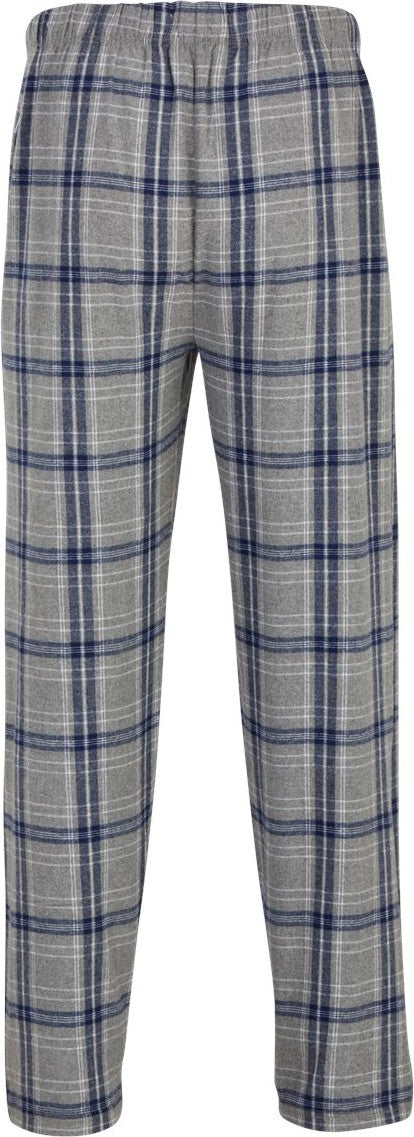 Front View of Oxford Heather/ Navy Kingston Harley Flannel Pants - BM6624