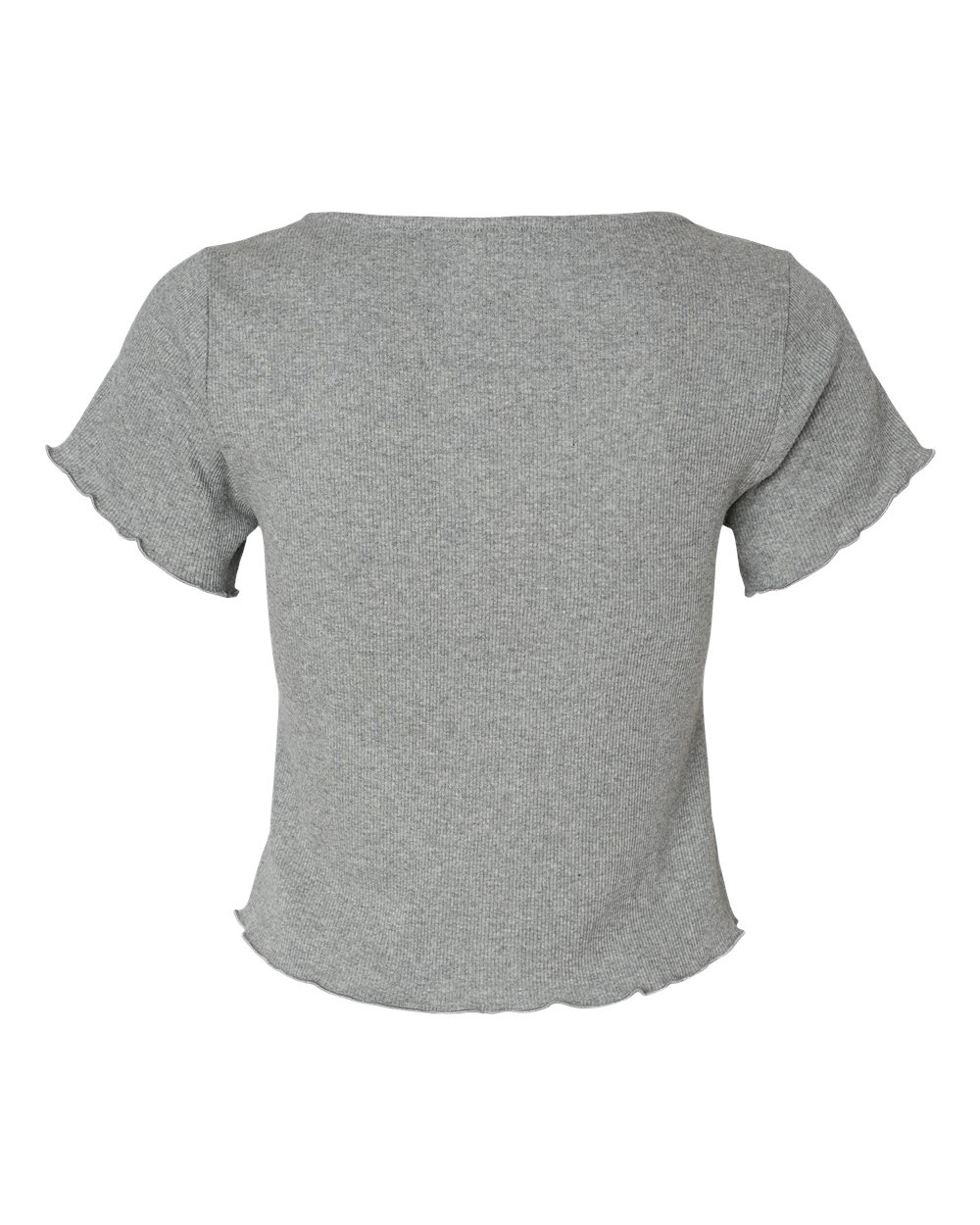 Front View of Oxford Heather Women's Baby Rib T-Shirt - BW2403