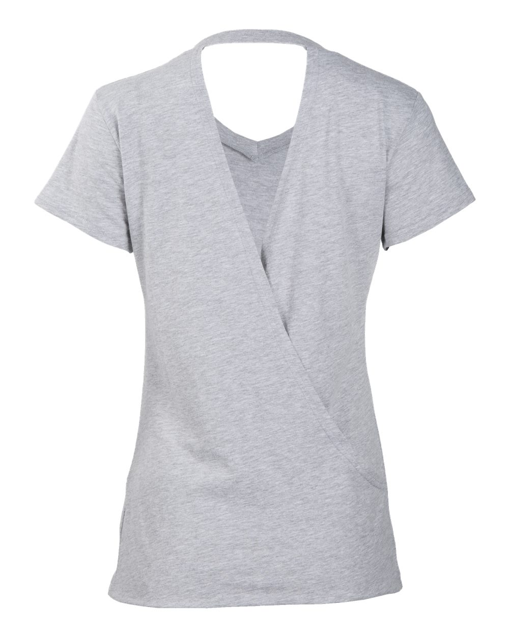 Front View of Oxford Heather Women's Bella Crossback T-Shirt - BW2405