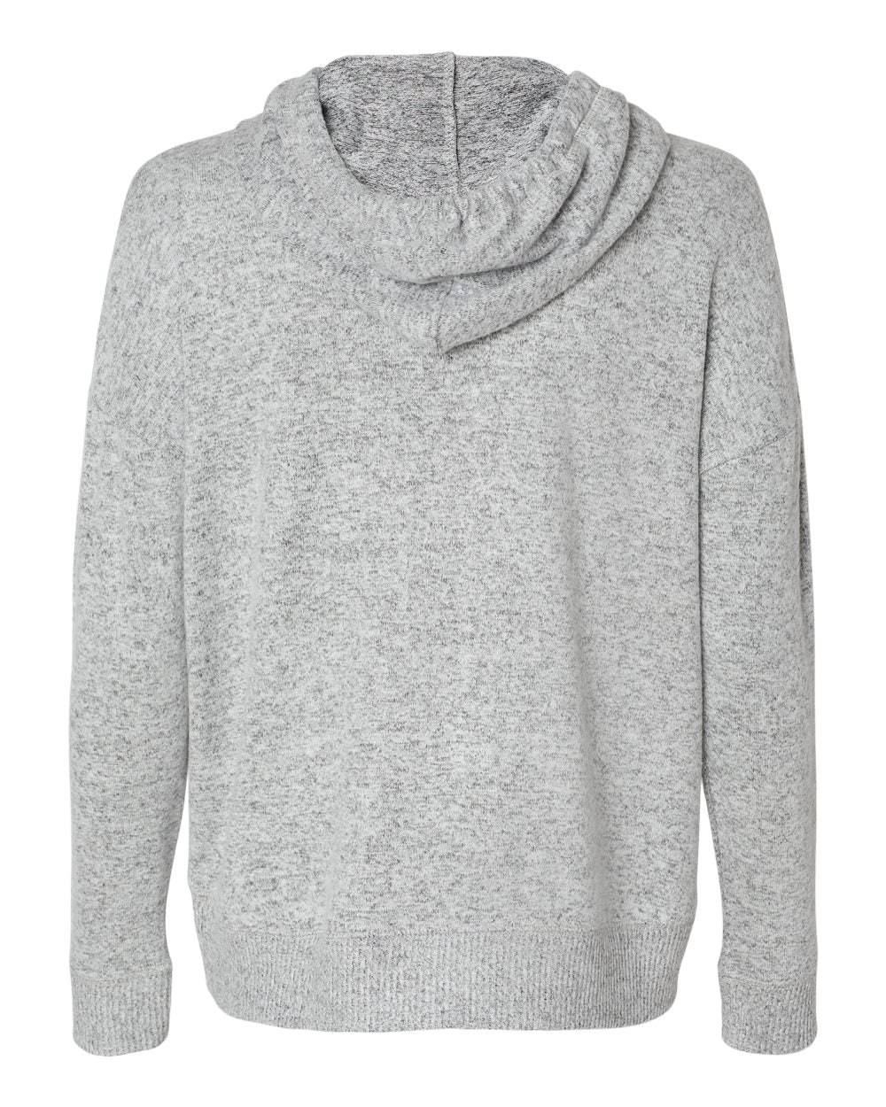 Front View of Oxford Heather Women's Cuddle Fleece Hooded Pullover - BW1501