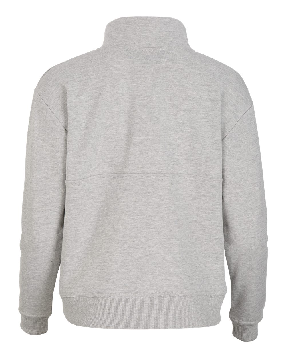 Front View of Oxford Heather Women's Lace Up Pullover - BW5401