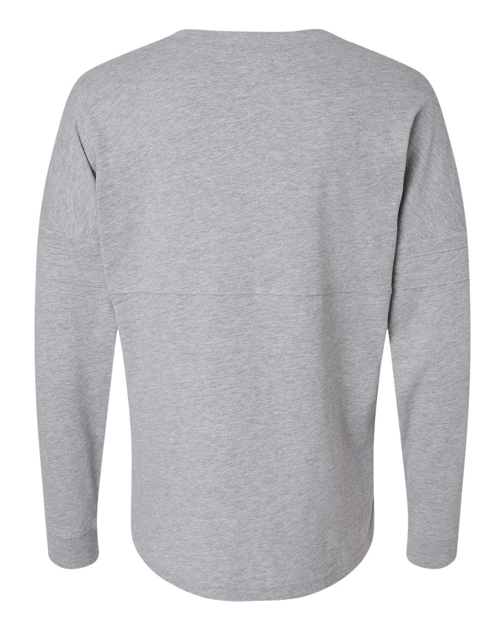 Front View of Oxford Heather Women's Pom Pom Long Sleeve Jersey T-Shirt - BW3514