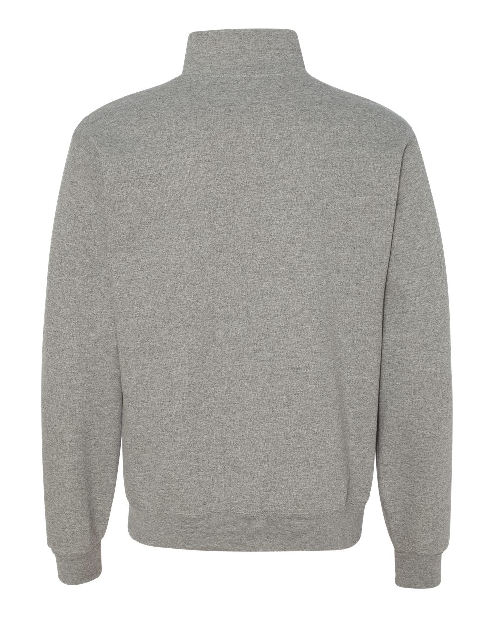Rear View of Oxford Nublend® Cadet Collar Quarter-Zip Sweatshirt - 995MR