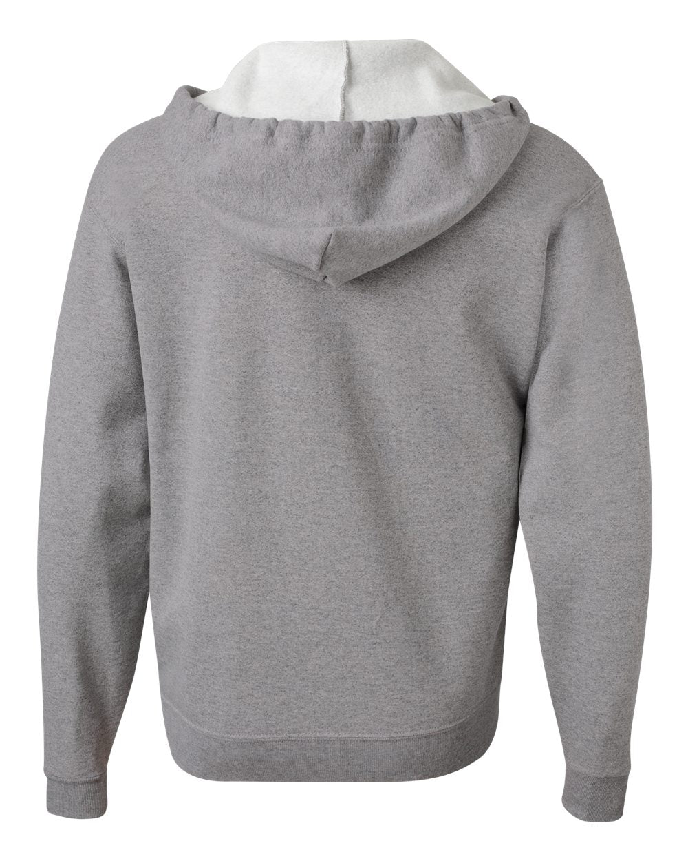 Rear View of Oxford NuBlend® Full-Zip Hooded Sweatshirt - 993MR