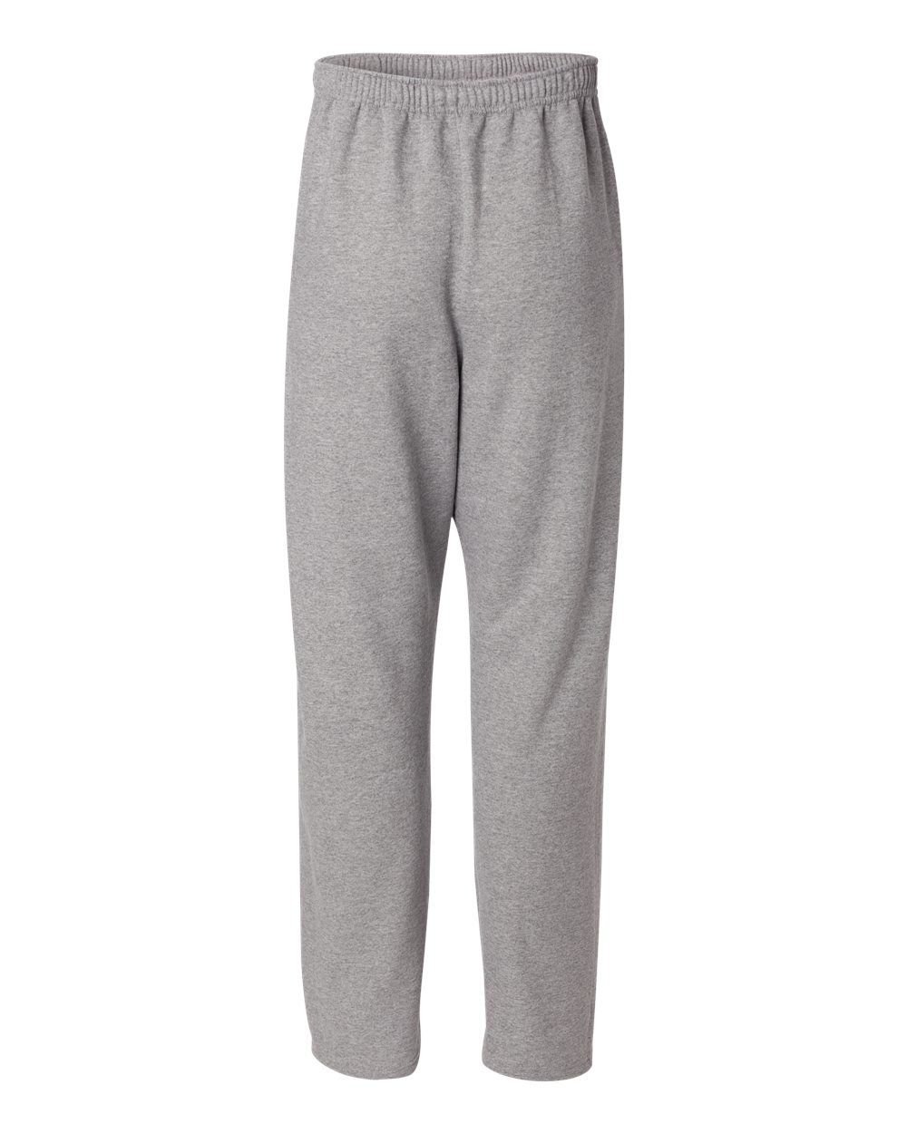 Rear View of Oxford NuBlend® Open-Bottom Sweatpants with Pockets - 974MPR