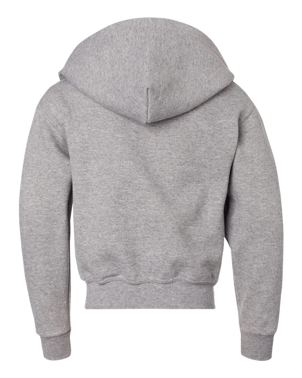 Rear View of Oxford NuBlend® Youth Full-Zip Hooded Sweatshirt - 993BR