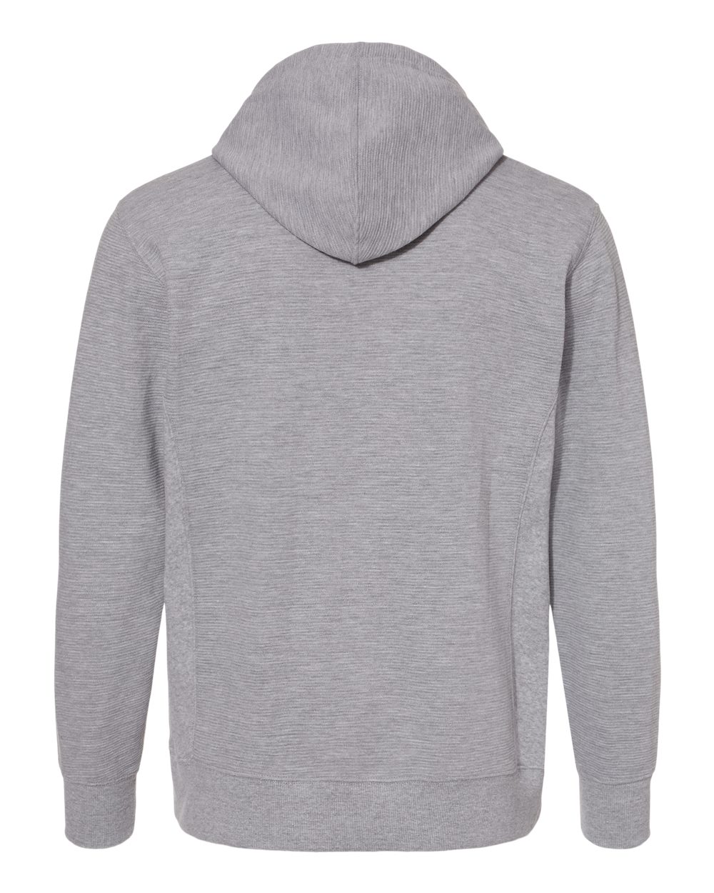 Front View of Oxford Ripple Fleece Hooded Sweatshirt - 8706