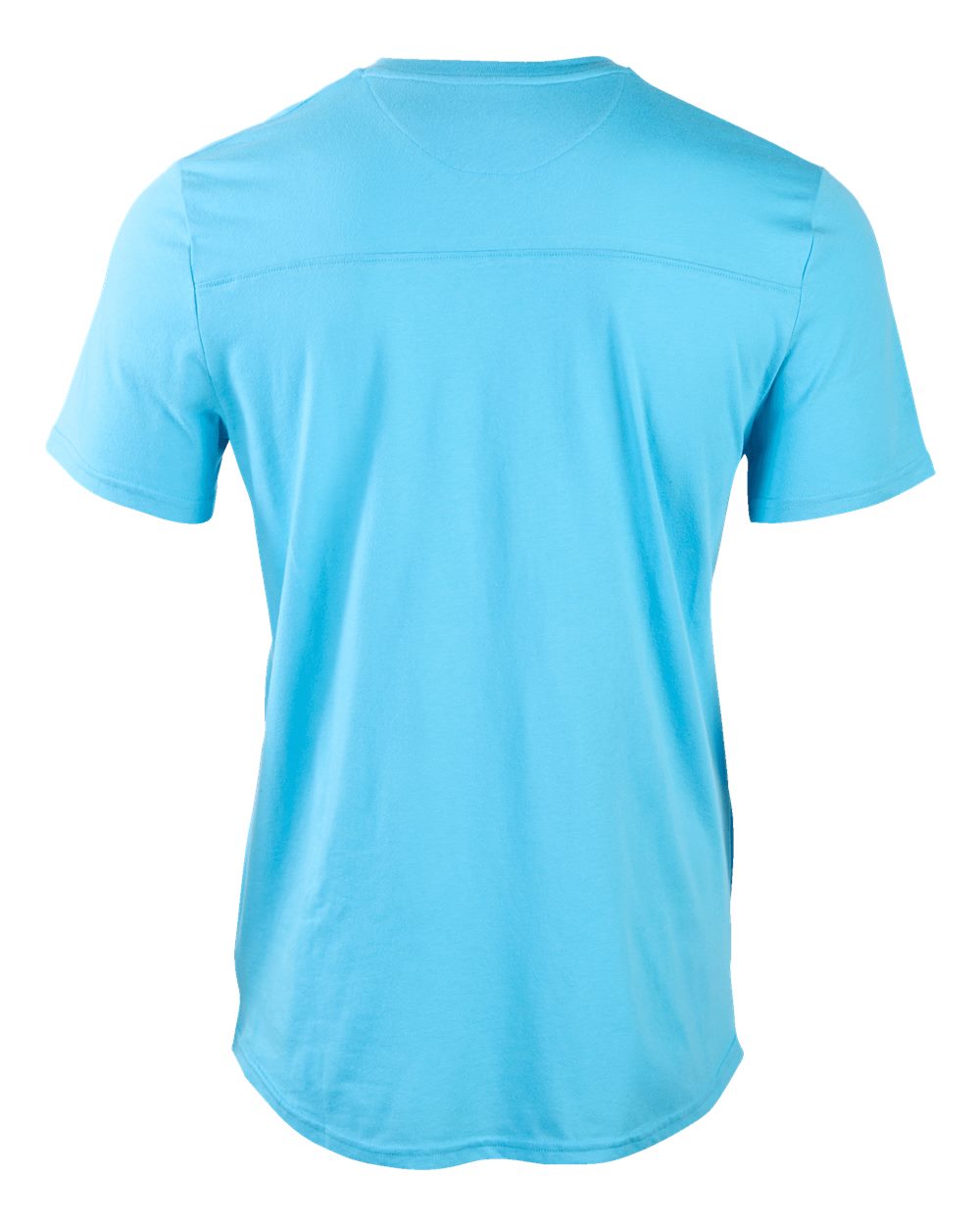 Front View of Pacific Blue High V-Neck T-Shirt - BM2204