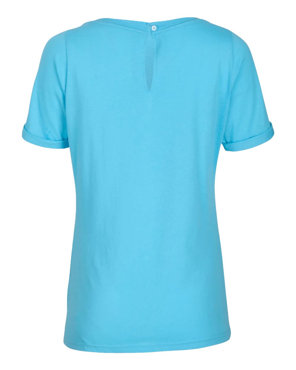 Front View of Pacific Blue Women's Carefree T-shirt - BW2404