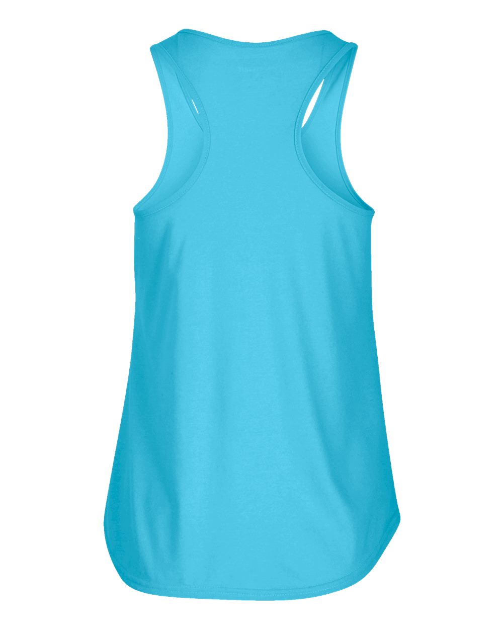 Front View of Pacific Blue Women's Essential Racerback Tank Top - BW2502