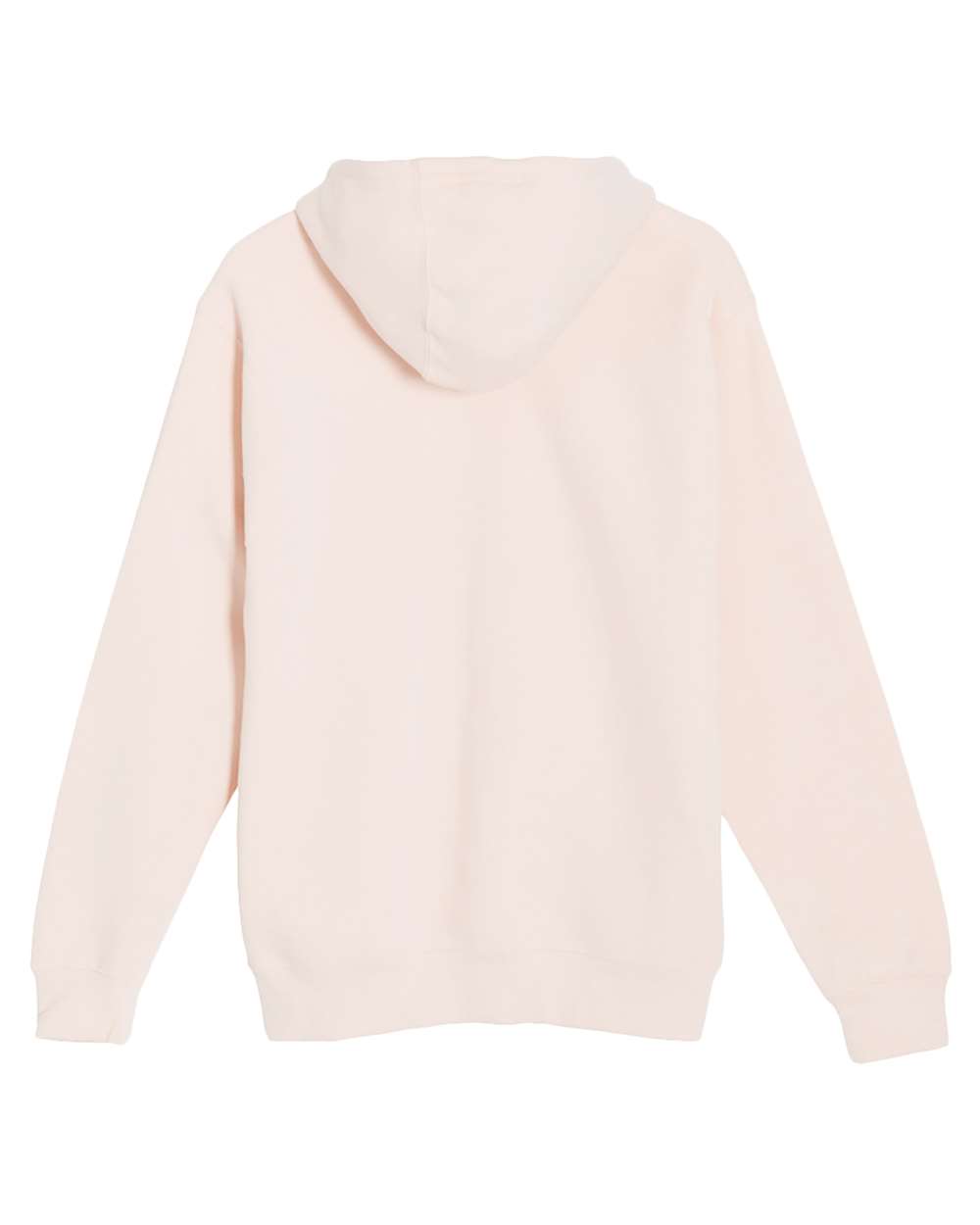 Rear View of Pale Pink Premium Pullover Hooded Sweatshirt - LS14001