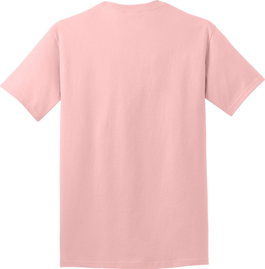 Front View of PaleBlush Port & Co Core Cotton Tee. PC54