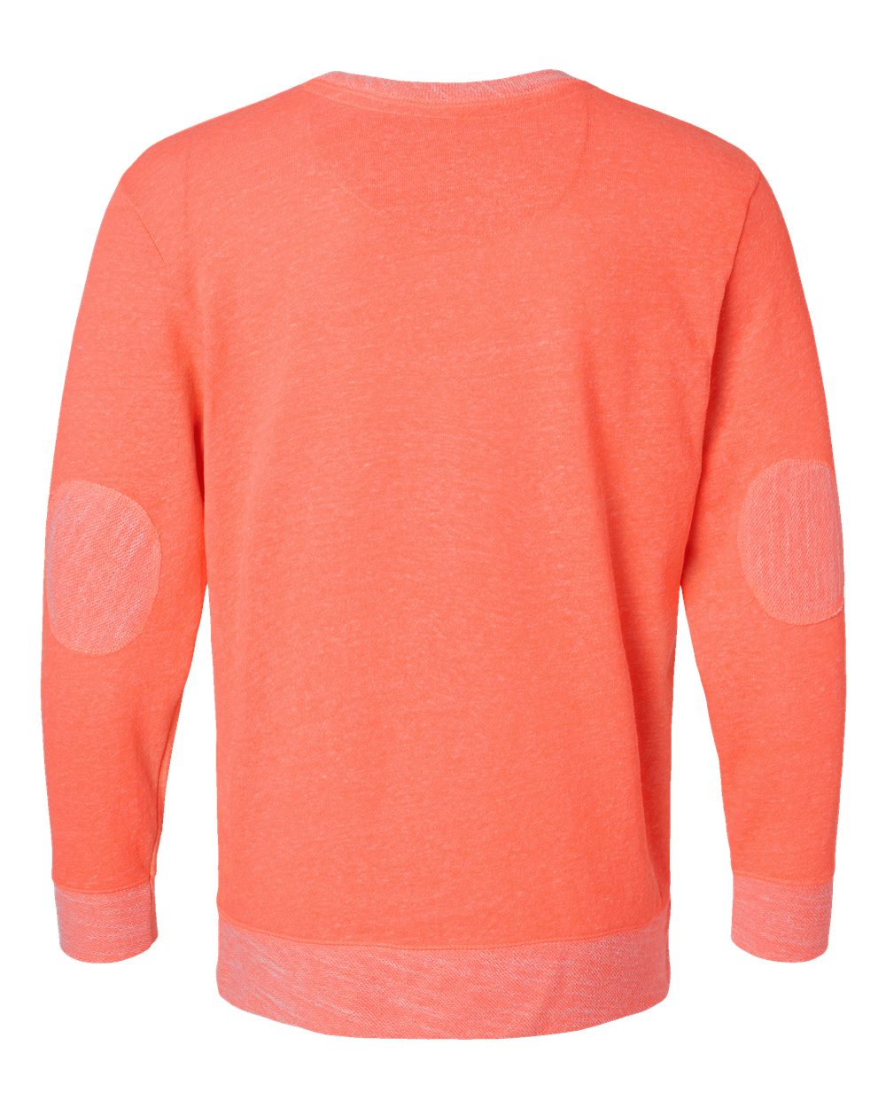 Front View of Papaya Melange Harborside Mélange French Terry Pullover - 6965