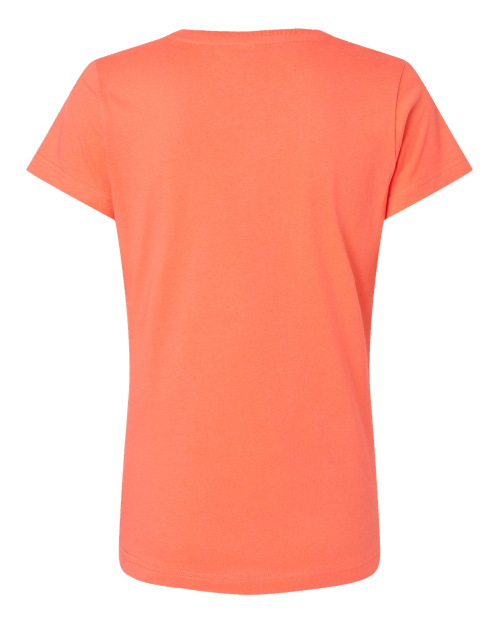 Front View of Papaya Women's Fine Jersey V-Neck Tee - 3507
