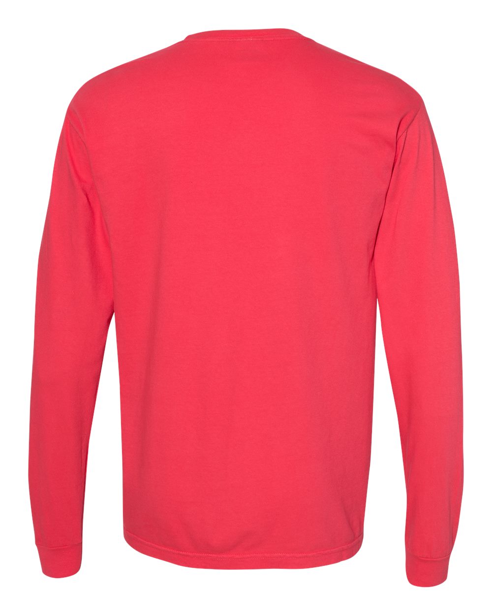 Front View of Paprika Garment-Dyed Heavyweight Long Sleeve T-Shirt - 6014