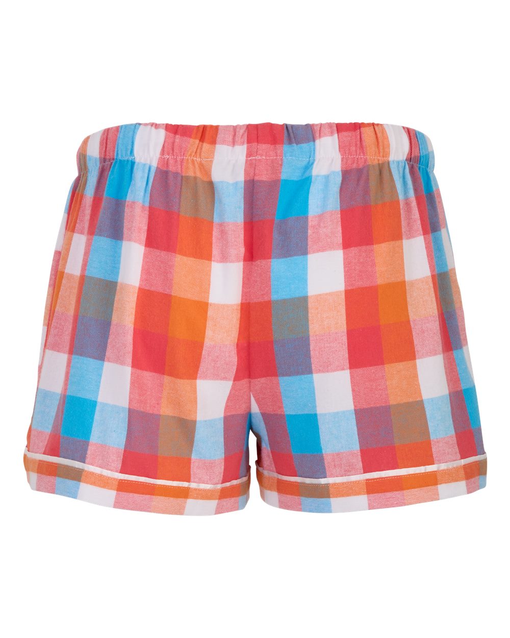 Front View of Paradise Buffalo Check Women's Flannel Shorts - BW6501