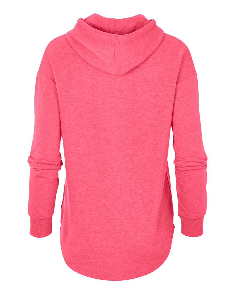 Rear View of Paradise Heather Women&#39;s Dream Fleece Hooded Pullover - BW5301