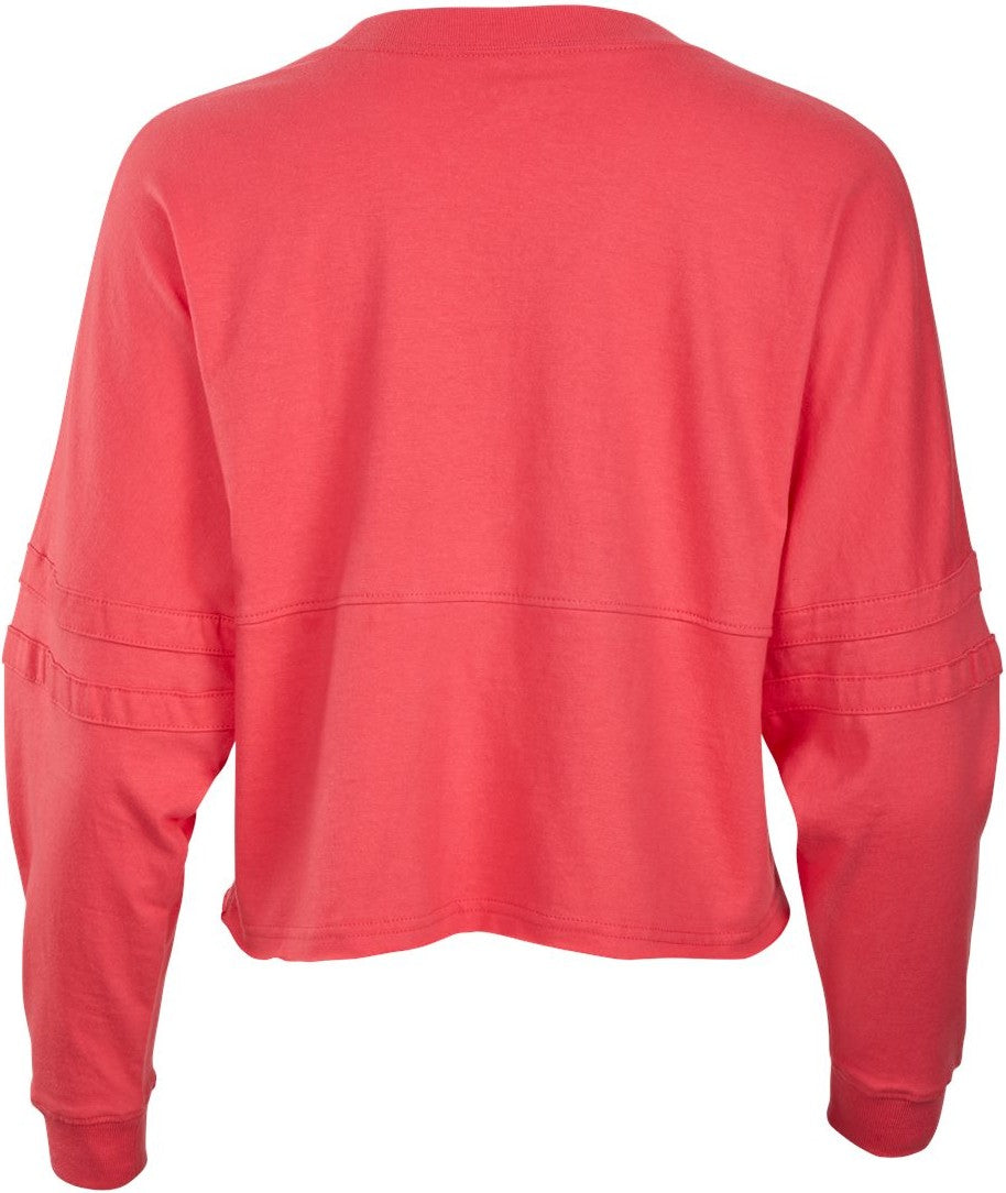 Front View of Paradise Women's Crop Retro Jesery - BW3515