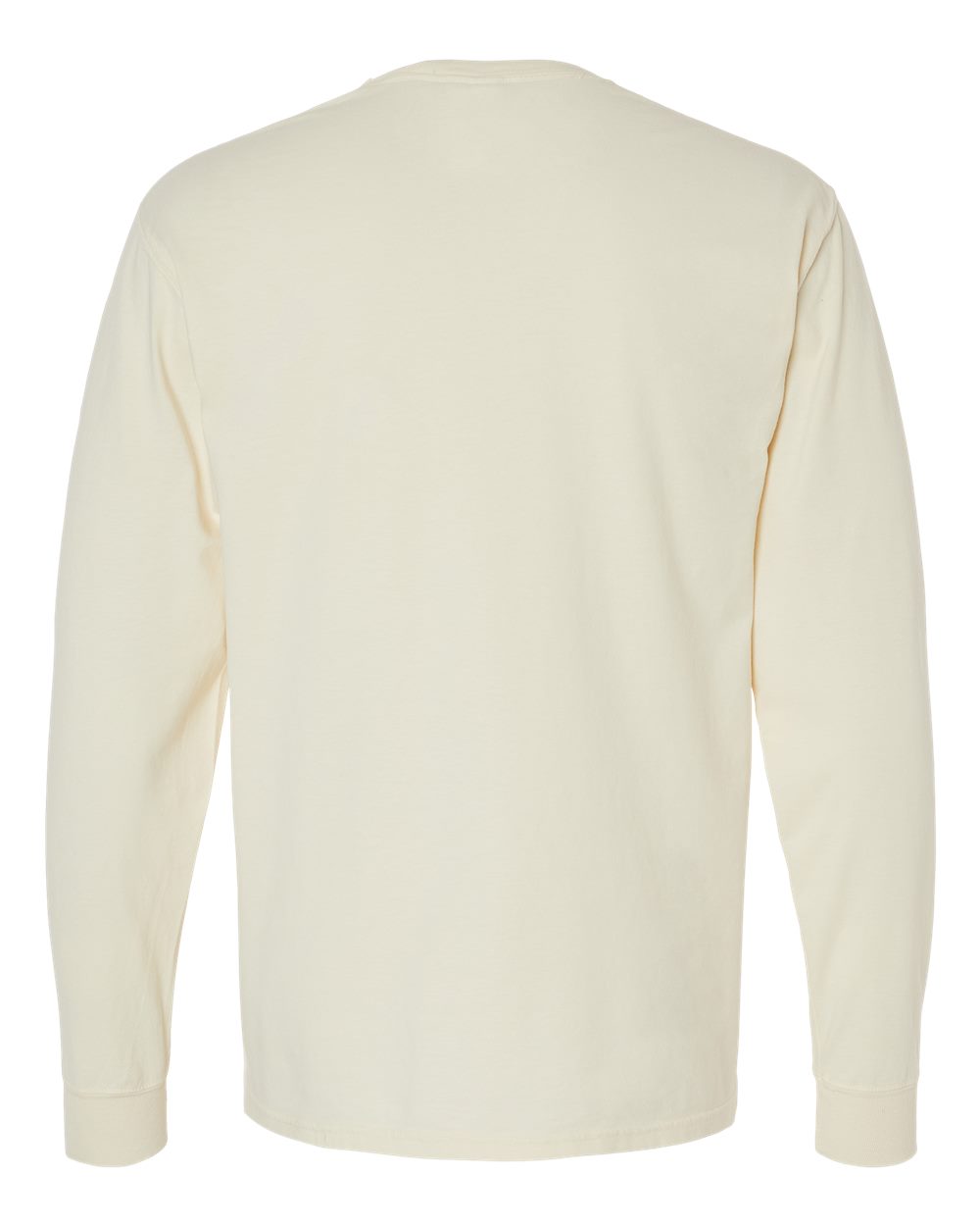 Front View of Parchment Garment-Dyed Long Sleeve T-Shirt - GDH200