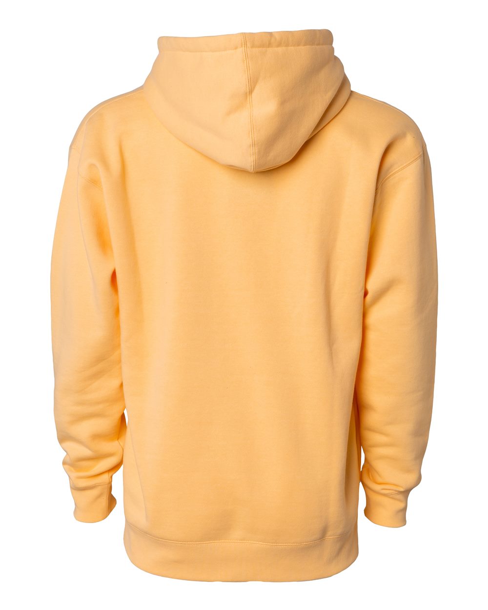 Rear View of Peach Heavyweight Hooded Sweatshirt - IND4000