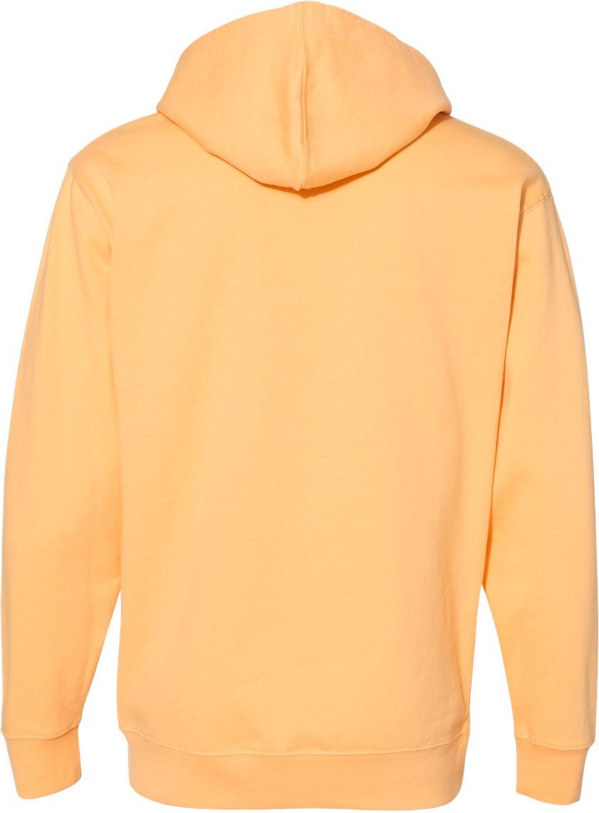 Front View of Peach Midweight Hooded Sweatshirt - SS4500