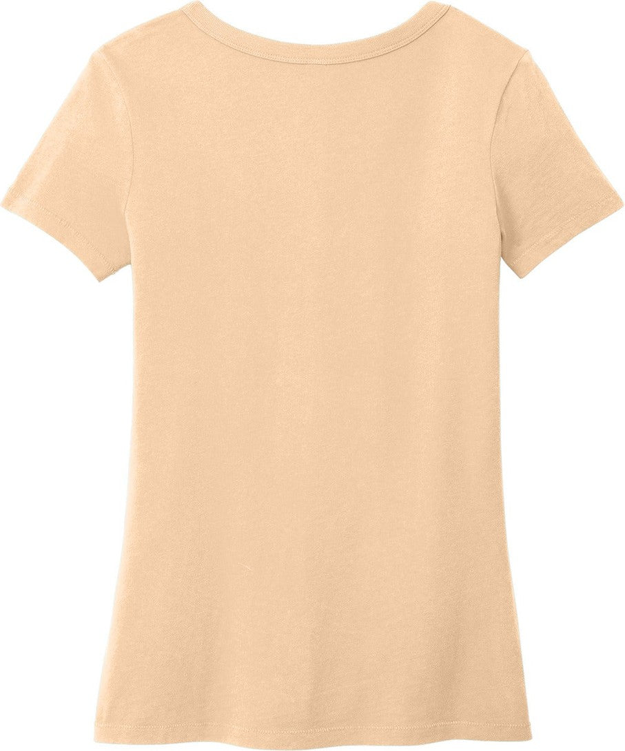 Front View of Peach Port & Co Women's Beach Wash Garment-Dyed V-Neck Tee LPC099V