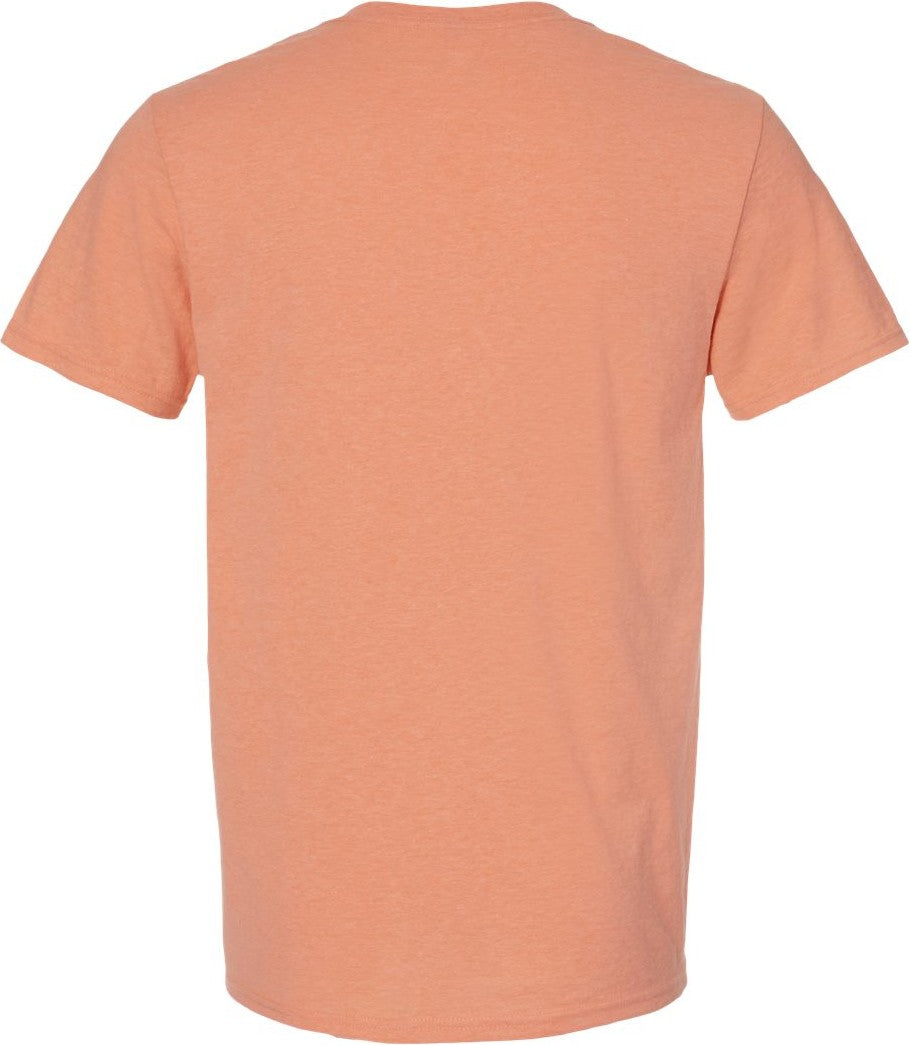 Front View of Peach Premium Blend Ring-Spun T-Shirt - 560MR