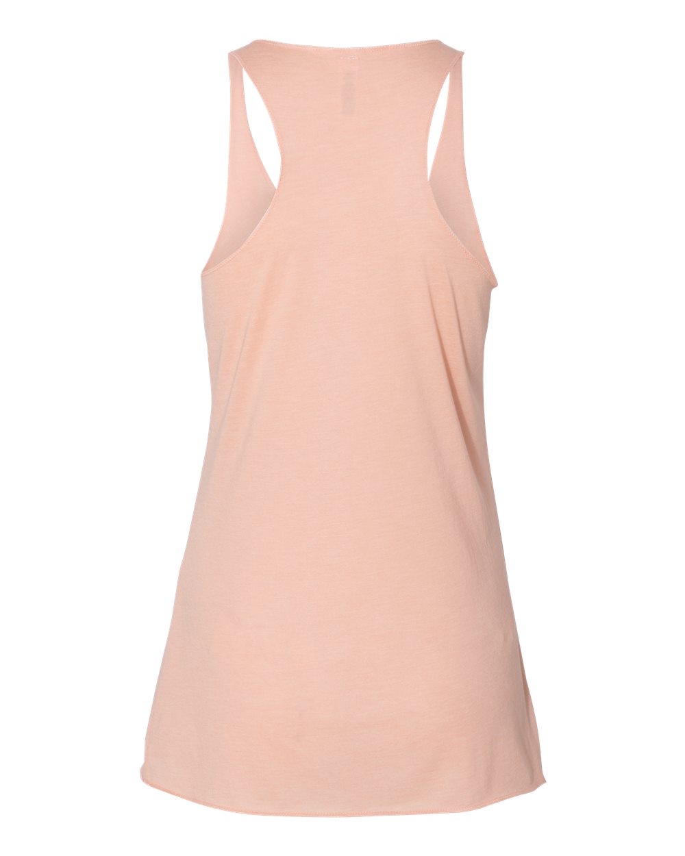 Front View of Peach Triblend Women's Triblend Racerback Tank - 8430