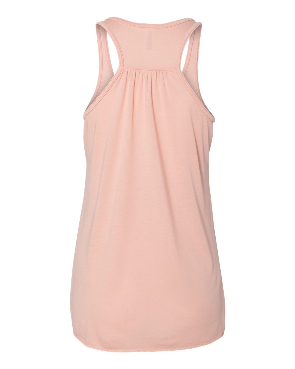 Rear View of Peach Women&#39;s Flowy Racerback Tank - 8800
