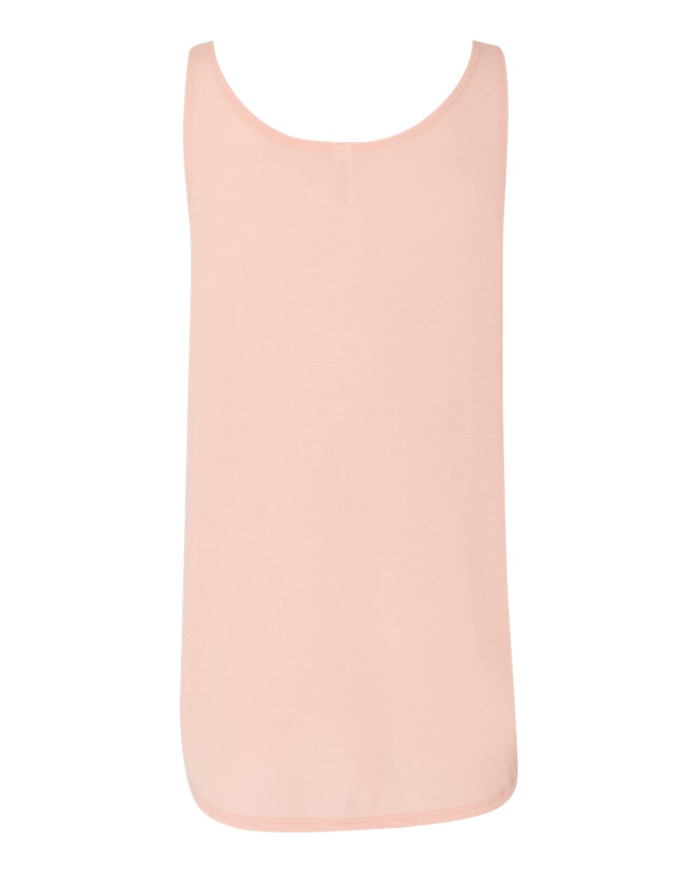 Front View of Peach Women's Flowy Tank with Side Slit - 8802