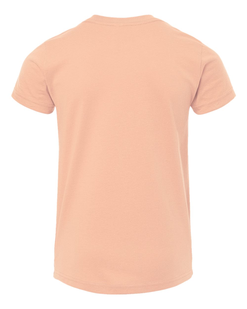 Rear View of Peach Youth Jersey Tee - 3001Y