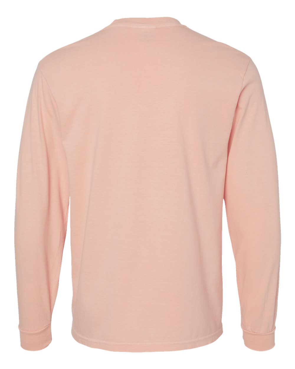 Front View of Peachy Garment-Dyed Heavyweight Long Sleeve T-Shirt - 6014