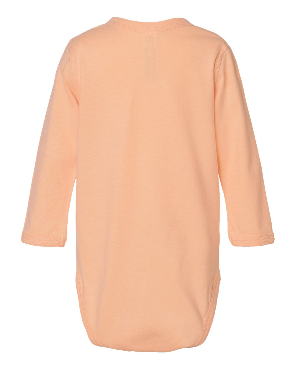 Rear View of Peachy Infant Fine Jersey Long Sleeve Bodysuit - 4421
