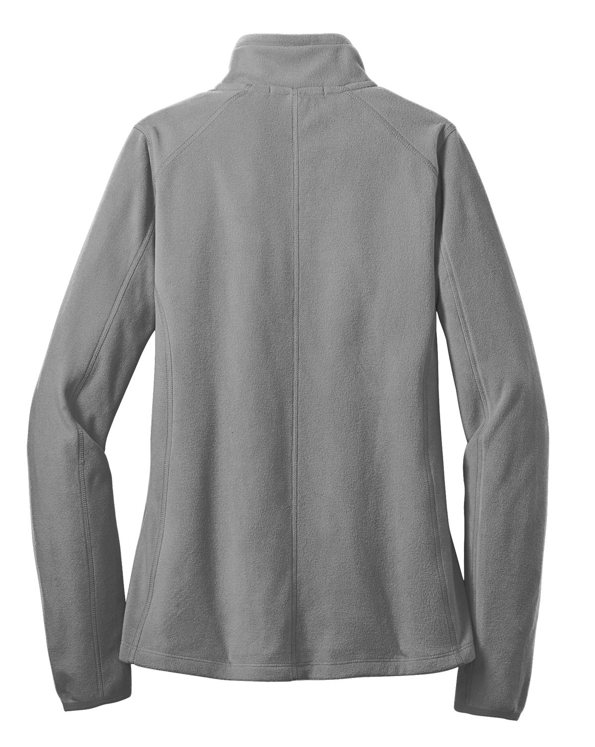 Front View of Pearl Grey Port Authority Women's Microfleece 1/2-Zip Pullover. L224