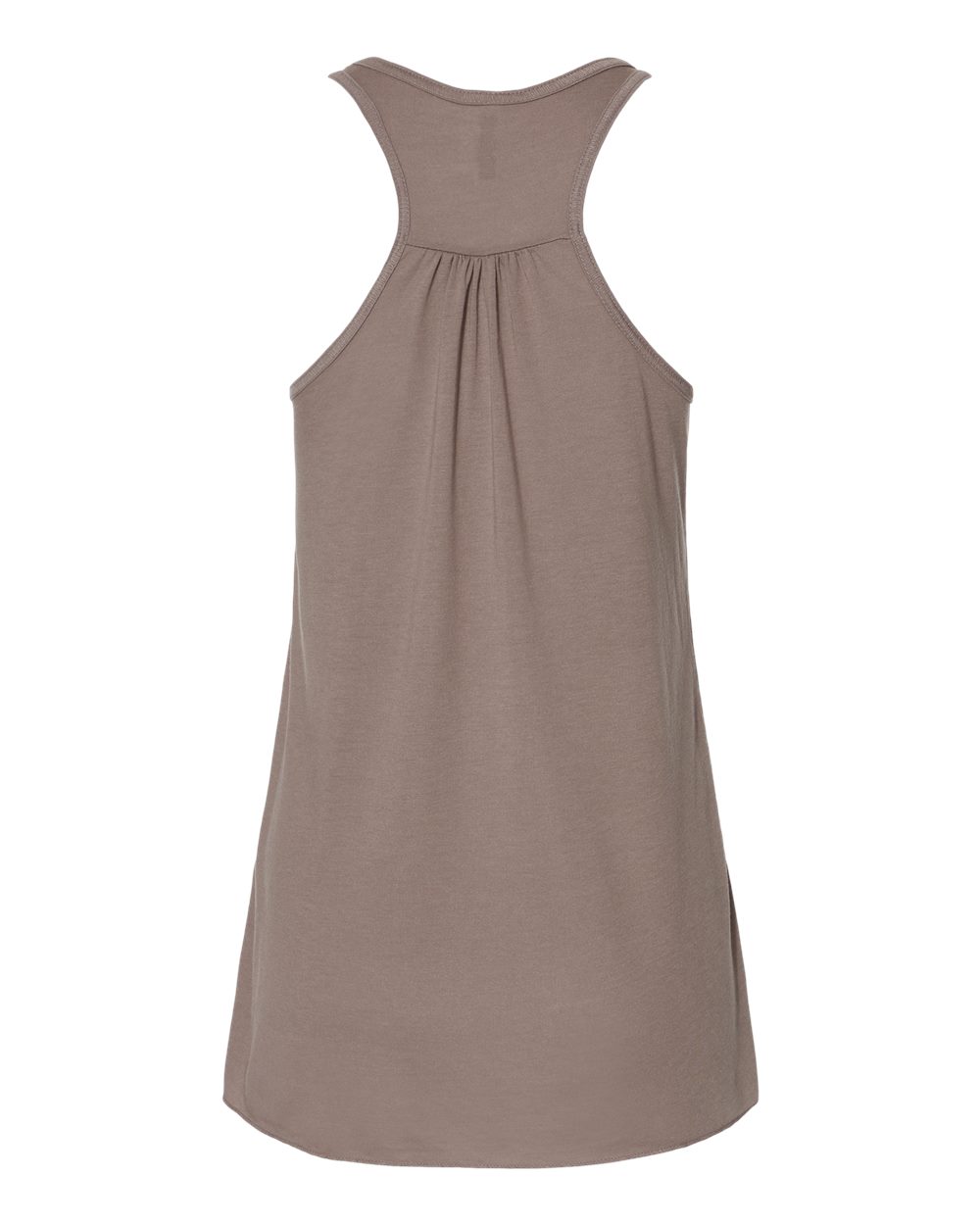 Front View of Pebble Brown Women's Flowy Racerback Tank - 8800