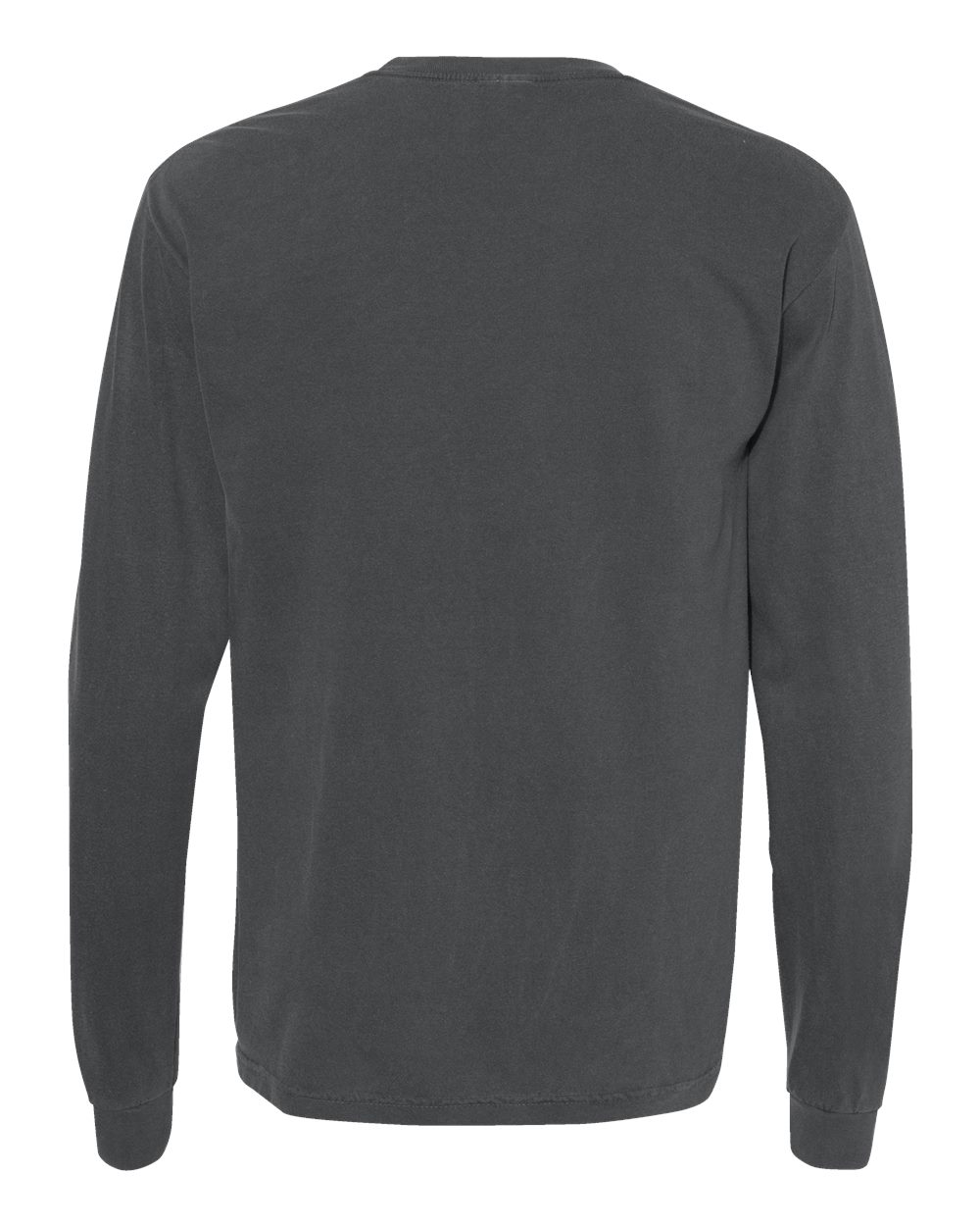Front View of Pepper Garment-Dyed Heavyweight Long Sleeve T-Shirt - 6014