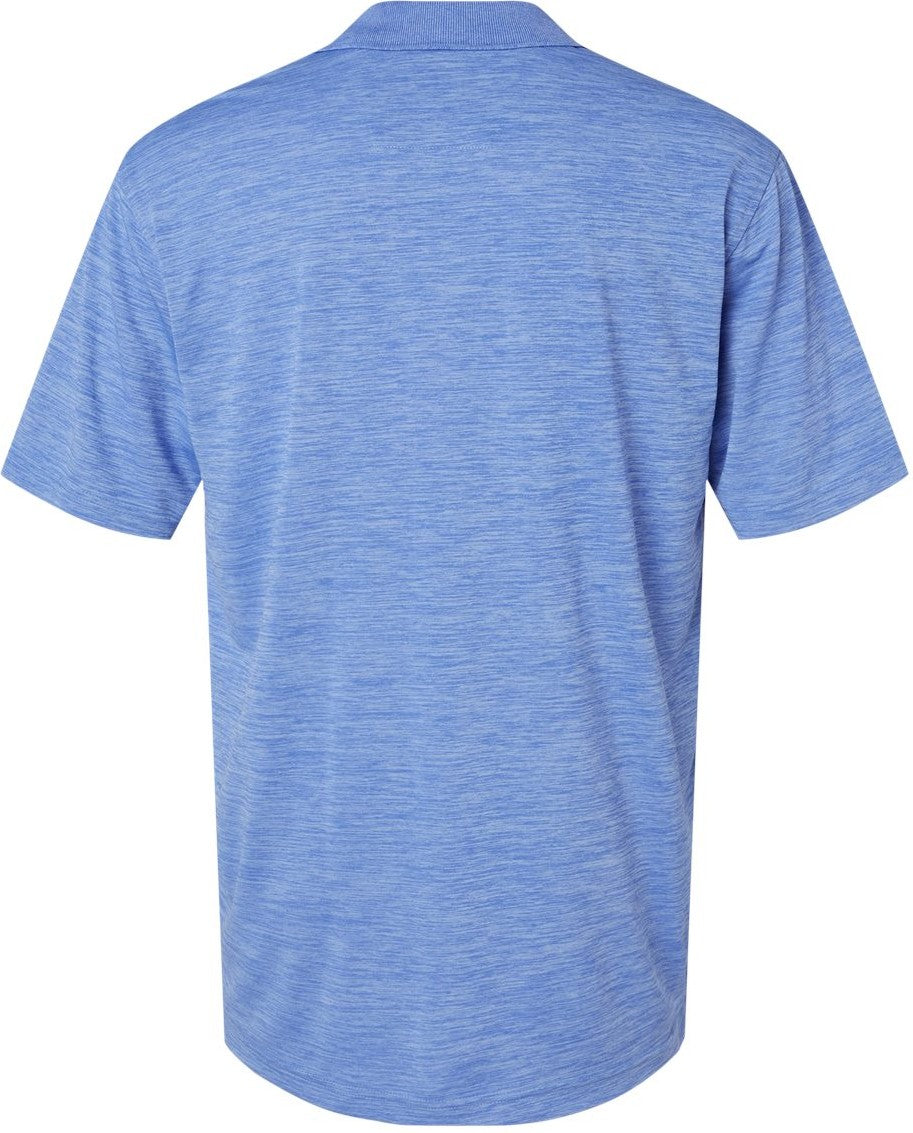 Rear View of Peri Blue Heather Dakota Striated Heather Polo - 130