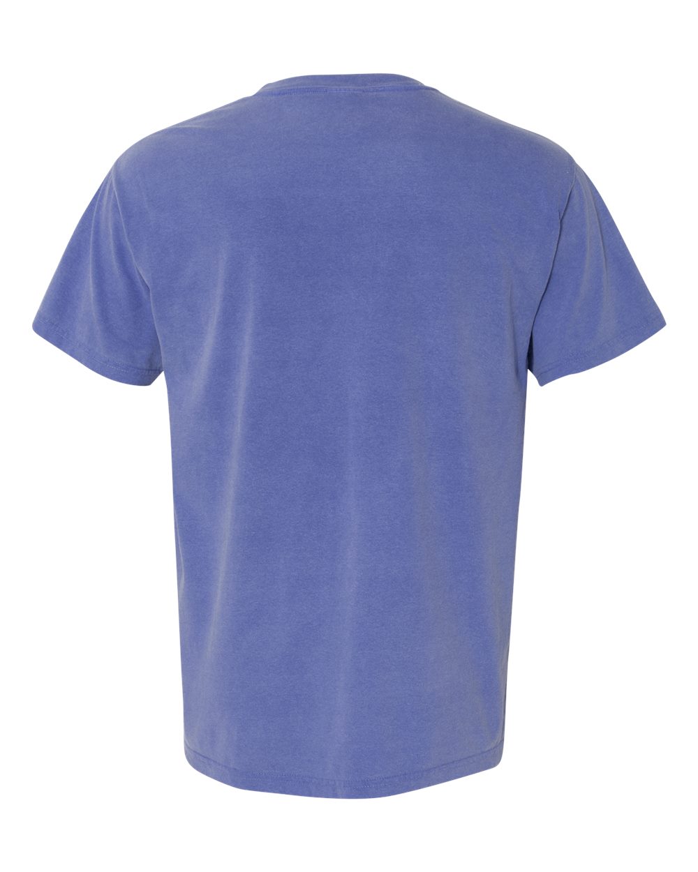 Front View of Periwinkle Garment-Dyed Heavyweight T-Shirt - 1717