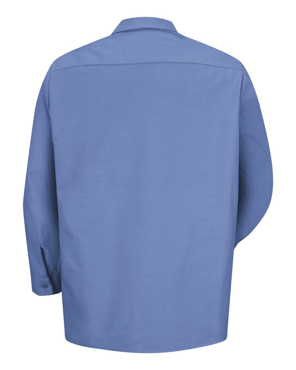 Front View of Petrol Blue Industrial Long Sleeve Work Shirt - SP14