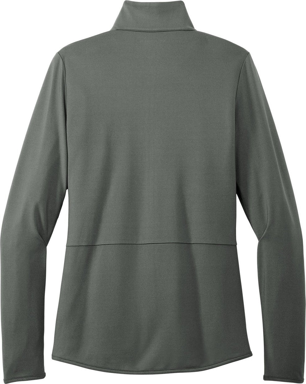 Front View of Pewter Port Authority Women's Accord Stretch Fleece Full-Zip LK595
