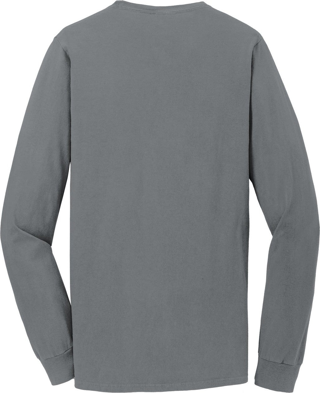 Front View of Pewter Port & Co Beach Wash Garment-Dyed Long Sleeve Tee PC099LS