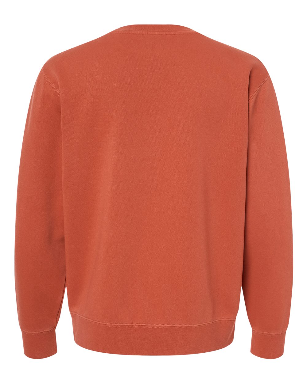 Front View of Pigment Amber Midweight Pigment-Dyed Crewneck Sweatshirt - PRM3500