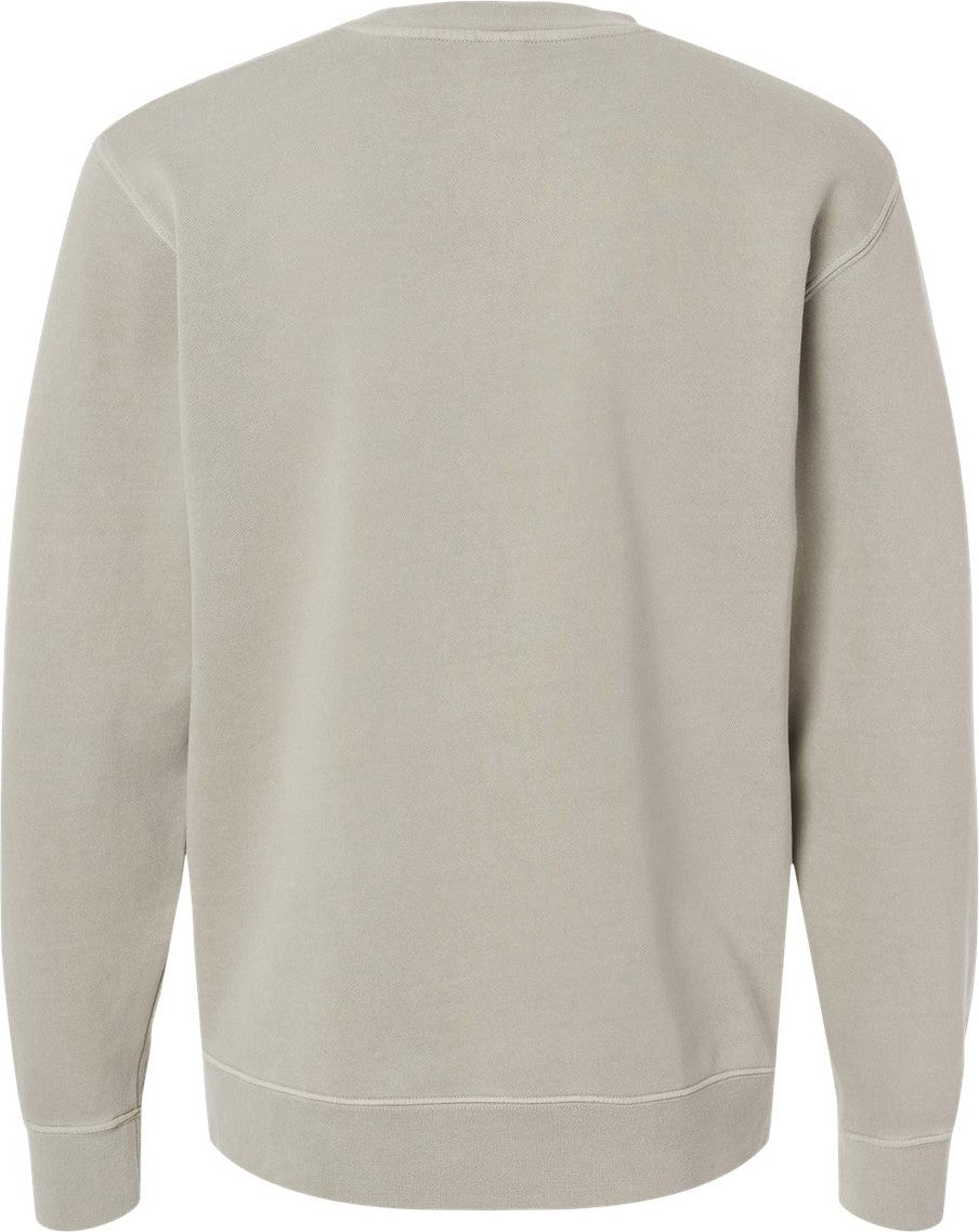 Front View of Pigment Cement Midweight Pigment-Dyed Crewneck Sweatshirt - PRM3500