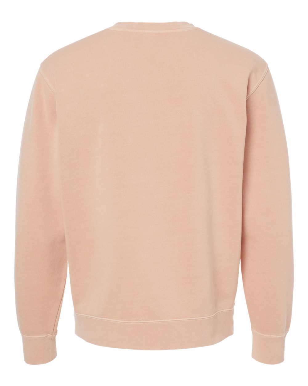 Front View of Pigment Dusty Pink Midweight Pigment-Dyed Crewneck Sweatshirt - PRM3500